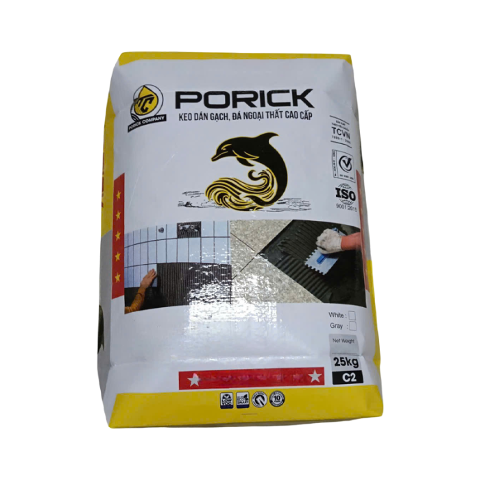 Keo dán gạch Porick C2 25kg