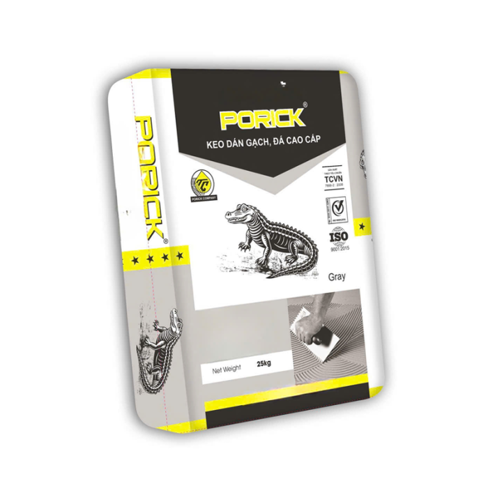Keo dán gạch Porick Gray 25kg